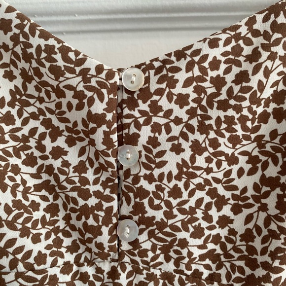 PAPILLON brown floral mini sundress - Picture 2 of 6